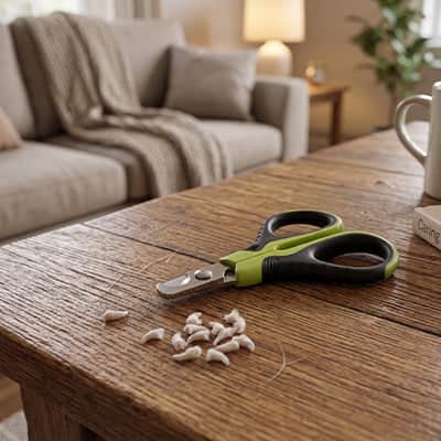 Coupe griffe chien Professional vert noir table salon chien