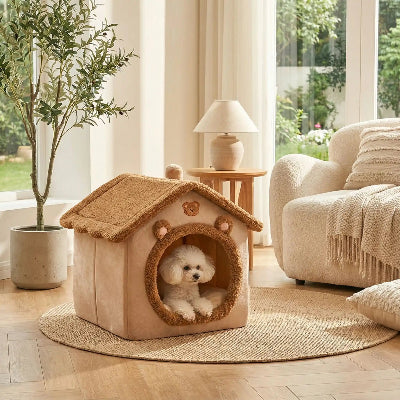 Niche chien intérieur Sister surveiller coucher blanc chien