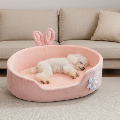 Panier pour chien SuperComfortable rose coucher salon blanc chien