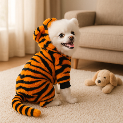 Pull chien DogCanineCoatJacket tigre chien