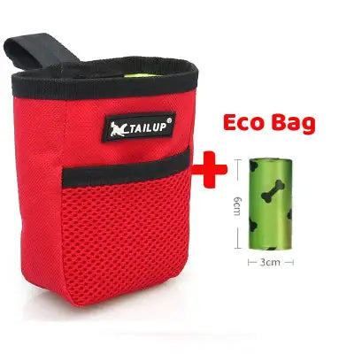Sac à friandises pour chien TheCandyBag rouge ceinture chien