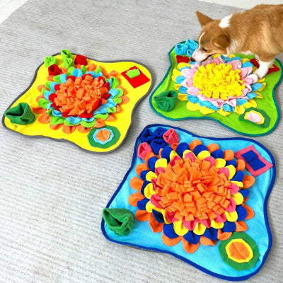 Tapis de fouille Excavation trois photos, renifler, chien