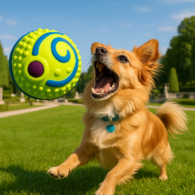 Balle pour chien BallTheToy vert joué chien
