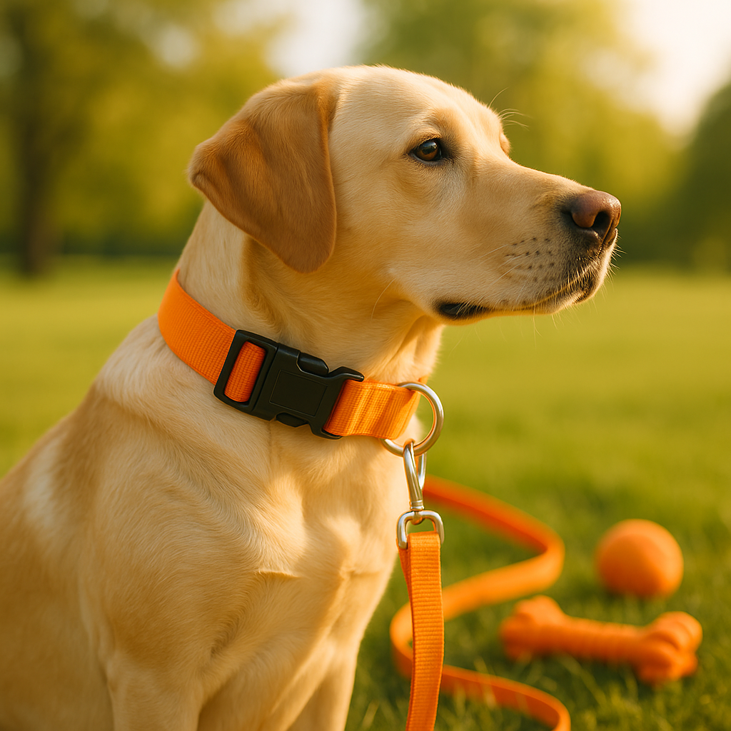collier-lumineux-chien-doglight-orange-creme-chien