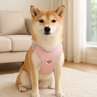 Harnais-petit-chien-HarnaisDalton rose chien