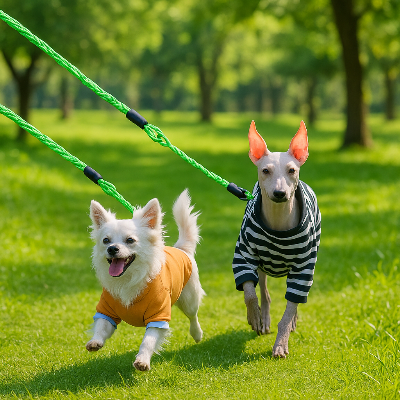laisses-pour-chien-toctoc-vert-courir-chien