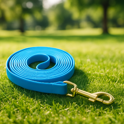 Longe chien Kiwis bleu gazon chien