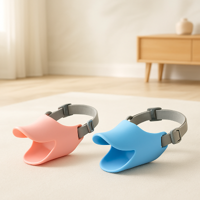 Muselière CanZel rose bleu chien