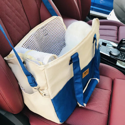 Sac de transport pour chien dogtrans bleu auto chien