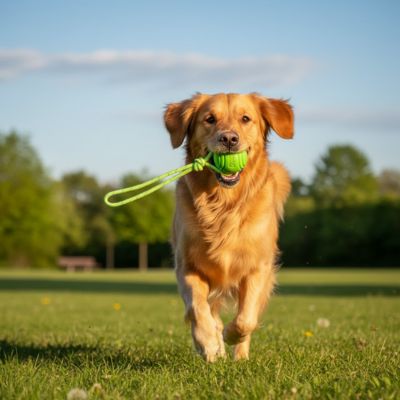 Balle pour chien ExtremelyDura verte sauter dehors chien