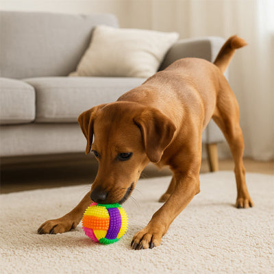 Balle pour chien HigherResista multicolore brun salon chien