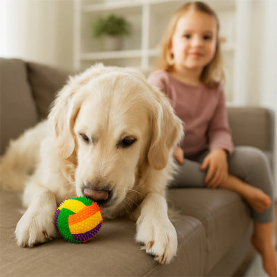 Balle pour chien HigherResista multicolore crème sofas chien