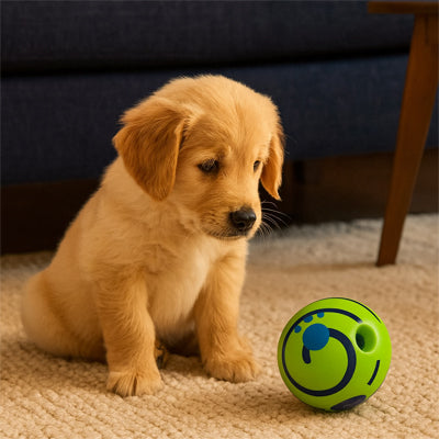 Balle pour chien SuperDurable vert brun petit chien