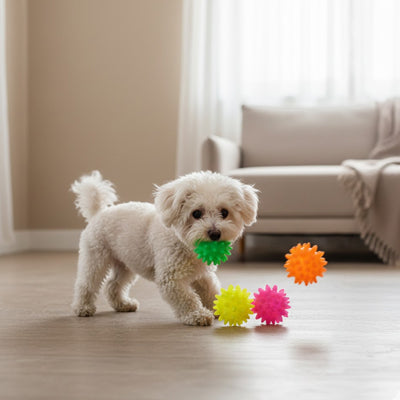 Balle pour chien UltraDurable aléatoire blanc debout chien