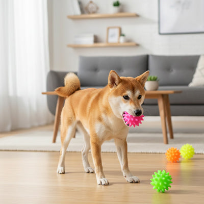 Balle pour chien UltraDurable aléatoire brun debout chien