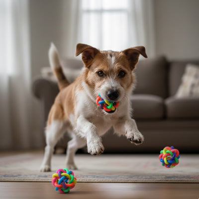 Balle pour chien UltraRebond cloche sauter brun chien