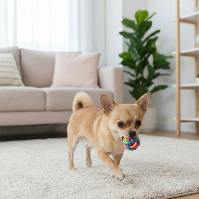 Balle pour chien UltraRebond une cloche brun salon chien