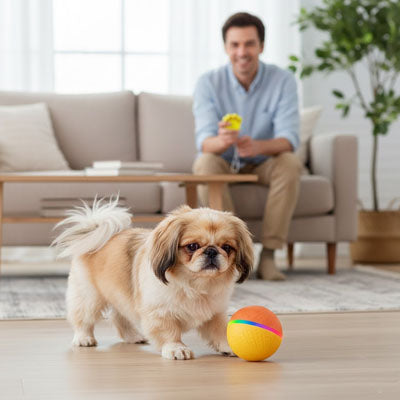 Balle pour chien UltraResistan jaune orange brun chien