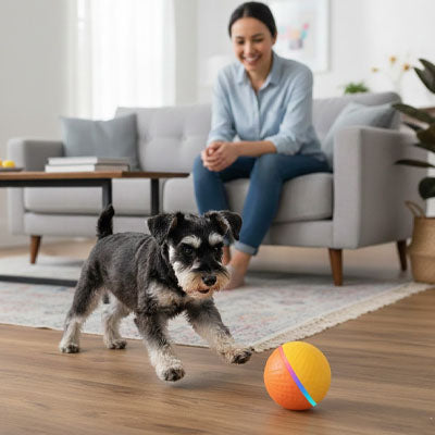 Balle pour chien UltraResistan jaune orange noir chien