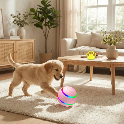 Balle pour chien UltraResistan rose brun chien