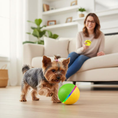 Balle pour chien UltraResistan vert jaune chien