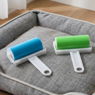 Brosse anti poil BrushEfficace bleu vert chien