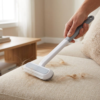 Brosse anti poil NonShedding blanc sofa chien