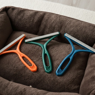 Brosse anti poil TheReusable trois couleurs chien