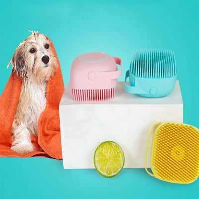 Brosse chien CleanToutou bleu jaune rose chien