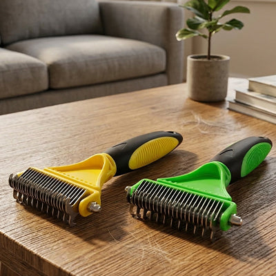 Brosse chien HighGlossFinish vert jaune table chien
