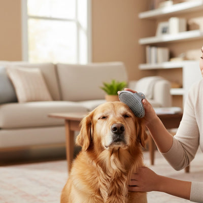 Brosse pour chien FromMelPoils gris brun chien