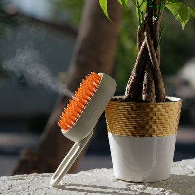 Brosse pour chien GlossyCoat beige orange salon chien