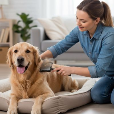 Brosse pour chien ProfessionalGroom noir brun, coucher chien