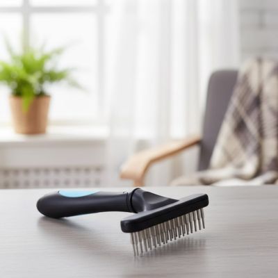 Brosse pour chien SmoothCoat noir bleu table chien