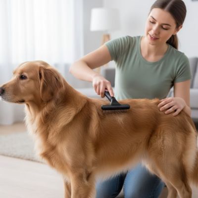 Brosse pour chien SmoothCoat noir rose debout brun chien