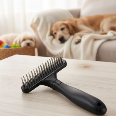 Brosse pour chien SmoothCoat noir table chien