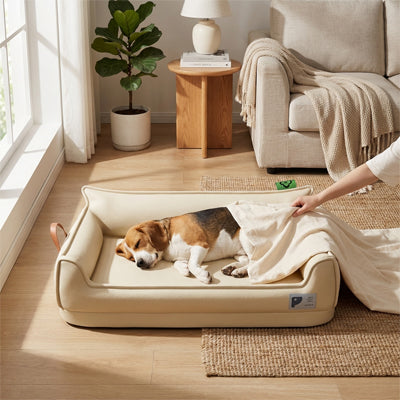 Canape pour chien ConfortElegant blanc dormir chien