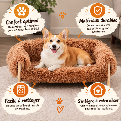 Canapé pour chien RoyalComfort Confort pour votre compagnon à quatre pattes