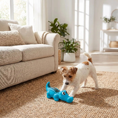Chien jouet interactif InteractiveToyDog bleu salon chiot