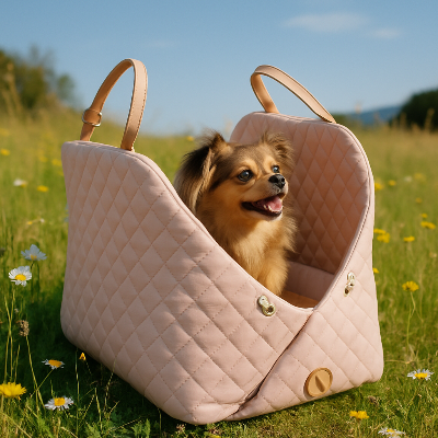 Chien sac de transport RierPets brun rose, chien