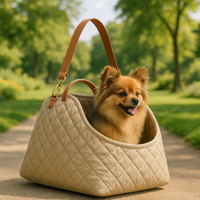 Chien sac de transport RierPets kaki brun nature chien