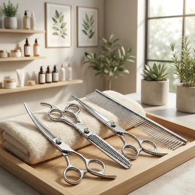 Ciseaux de toilettage pour chien Scissors table chien