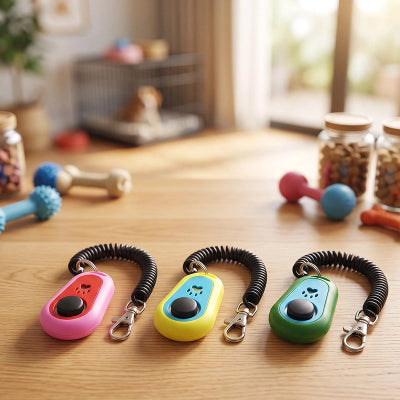 Clicker chien EffectiveTraining rose vert clair chien