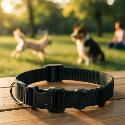 Collier lumineux chien LightUp collier noir chien