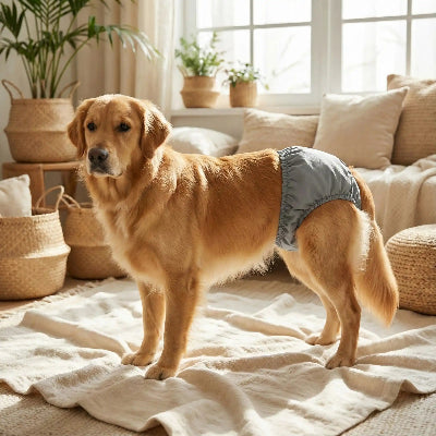 Couche pour chien DogBed gris, brun debout chien