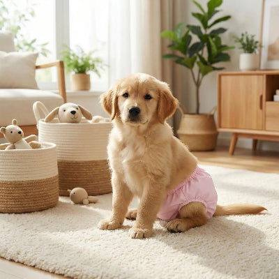 Couche pour chien DogBed rose brun assis chien