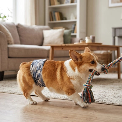 Couche pour chien UltraComfortable bleu debout chien