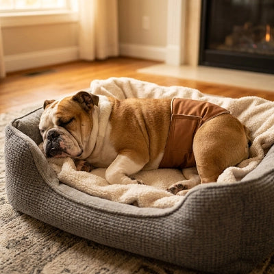 Couche pour chien WaterAbsorbent brun, coucher, chien