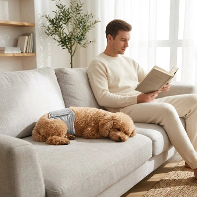 Couche pour chien WaterAbsorbent gris, coucher, chien