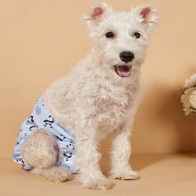 Couches chiens DogCoat blanc bleu panda chien